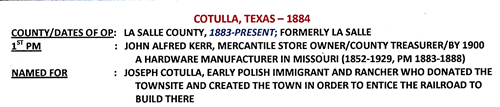 Cotulla, TX 1883 postmark