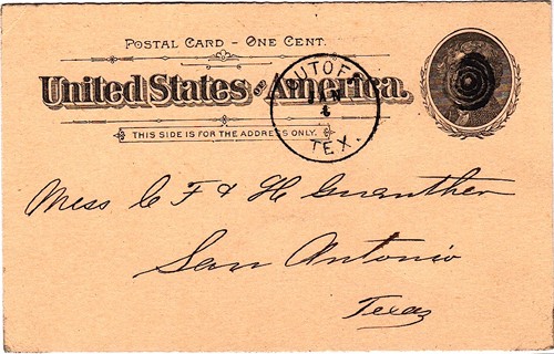 Cutoff TX 1895 postmark 