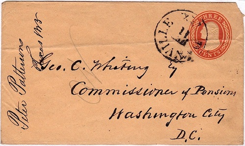 Danville, TX, Montgomery County, 1850s postmark