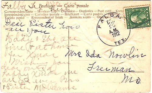 Falba TX 1912 Postmark