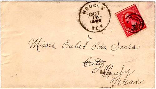 Hodges TX, Jones County, 1900 Postmark