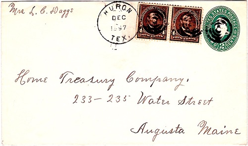 HuronTX, Hill County, 1897 Postmark