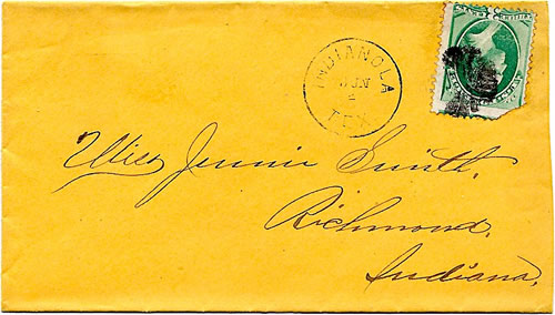 Indianola, TX Calhoun County 1870s Postmark 