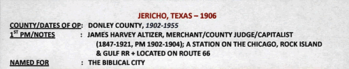 Jericho TX Donley County 1906 Postmark 