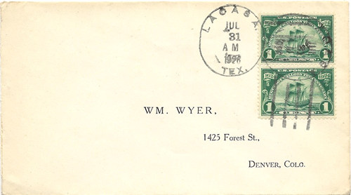 Lacasa TX Stephens County 1926 Postmark 