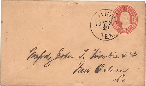 Larissa TX Cherokee County 1850s Postmark 