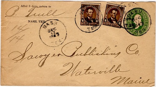 Nash Texas Ellis County 1897 postmark