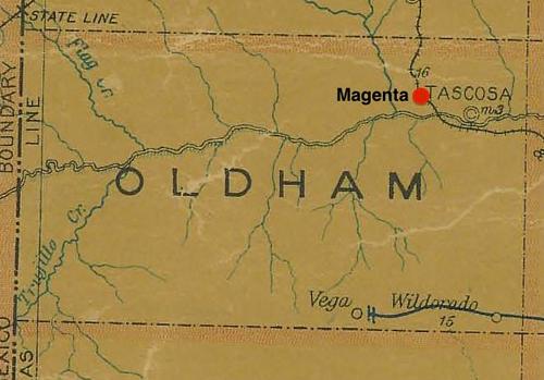 Oldham County TX 1907 map