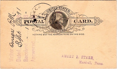 Omage TX 1891 Postmark 