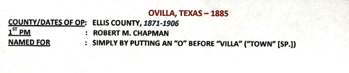 Ovilla, TX Ellis  County post office info