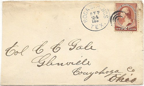 Roca Springs, Texas 1887 post mark 