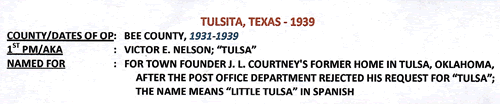 Bee County Tulsita TX info