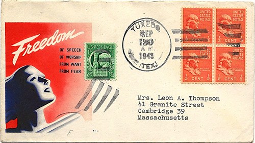 Tuxedo TX - Jones Co 1943 Postmark 