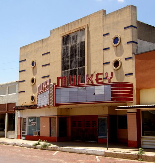Clarendon TX - Mulkey Theatre neon sign 