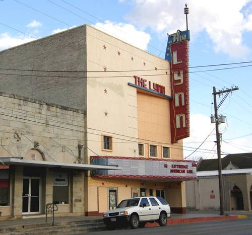 Gonzales TX - Lynn Theatre with Neon Sign 