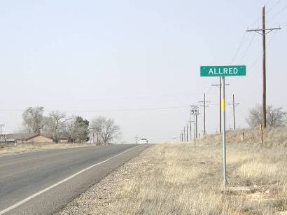 Allred Tx Road Sign
