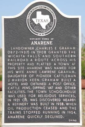 Anarene Texas Historical  Marker