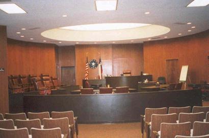 Andrews County courthouse courtroom, Texas