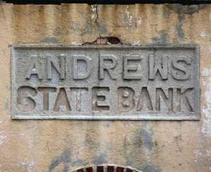 Andrews State Bank sign Andrews 