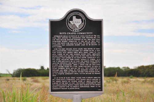 Jones County - Boyd Chapel Texas Historical Marker