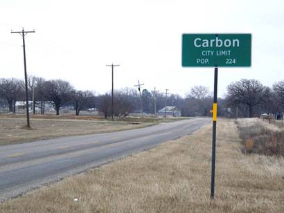 Carbon Tx City Limit sign