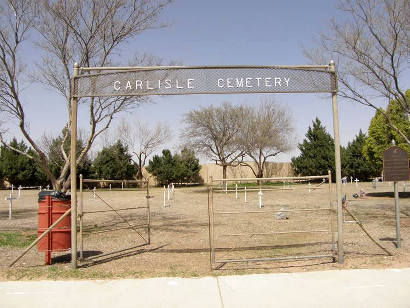 TX - Carlisle Cemetery Entrance