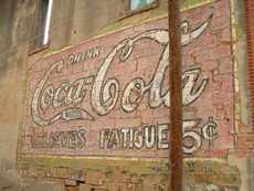 Coca Cola ghost sign in Cisco, Texas