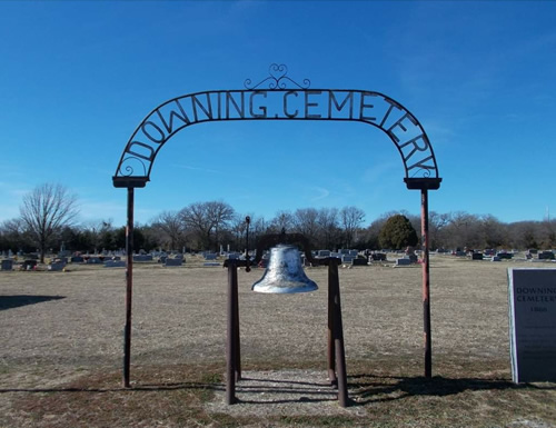 Downing TX - Downing Cemetery School Bell, Comanche County