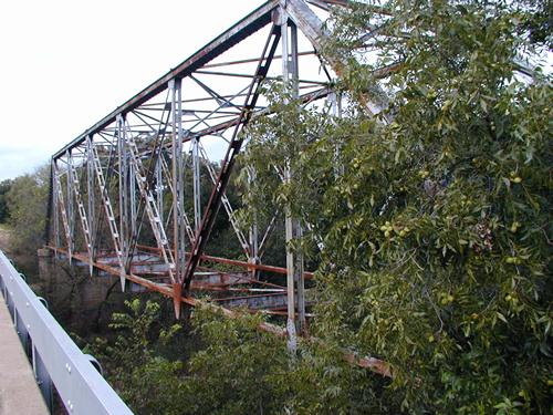 Old Brazos River Bridge east of Eliasville Texas