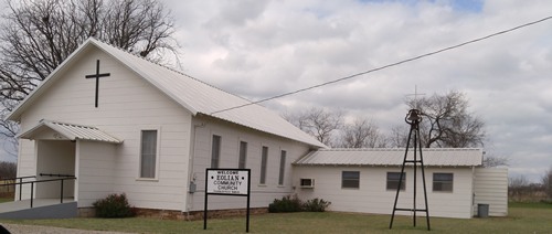 Eolian TX - Eolian Community Church with bell