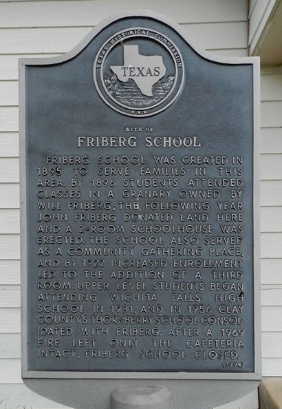 TX Friberg School historicl marker