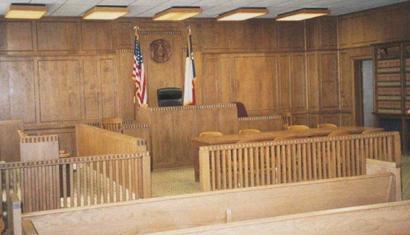 Gail, Texas - Borden County Courthouse district courtroom
