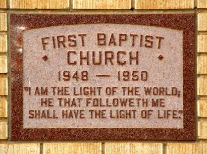 Goodlett Tx Baptist Church  date stone