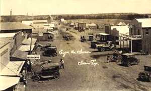 Ivan Texas street scene in the 1920s