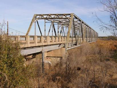 Knox County TX 1939 Thru Truss Bridge over Brazos River