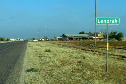 Lenorah Tx Road Sign