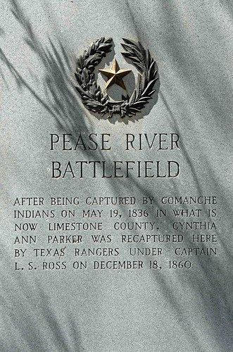 Foard County, Margaret TX, Pease River Battlefield Marker text