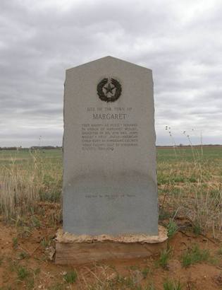 Site of the town of Margaret, Texas centennial marker