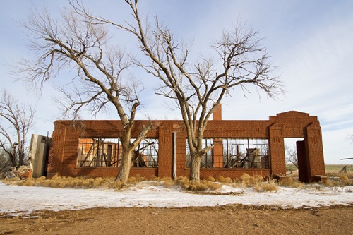 Medicine Mound TX  Schoolhouse Ruin