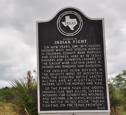 Taylor County, Texas - Indian Fight historical marker