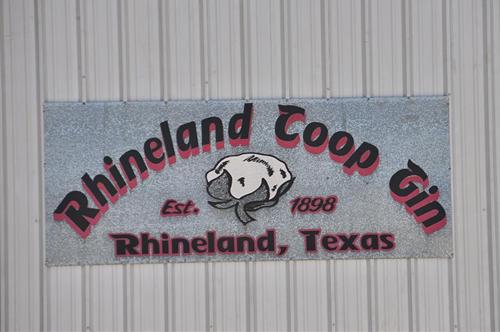 Rhineland TX Coop Gin sign