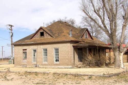 Last structure in ghost town Shafter Lake Texas