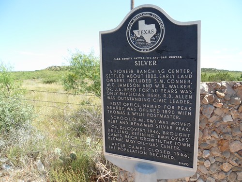 Silver TX historical marker
