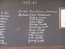 Robinson Schoolhouse blackboard, Texas