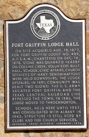 Fort Griffin Tx Lodge Hall