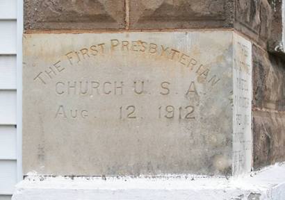 First Presbyterian Church cornerstone, Tuscola Texas