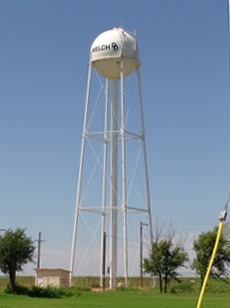 Welch Texas water tower