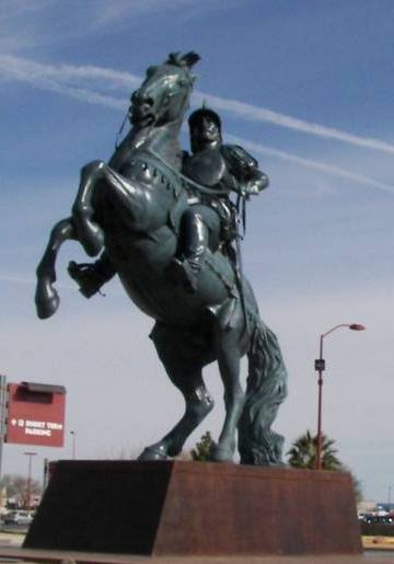 Equestrian statue in El Paso Texas