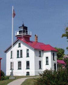 Lake Michigan Lighthouse GrandTraverse Light Cat's Head Point, MI