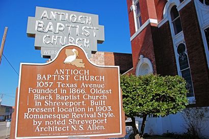 Antioch Baptist Church  marker, Shreveport LA